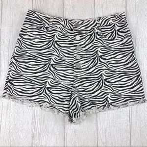 BDG Urban Outfitters High Rise Zebra Short